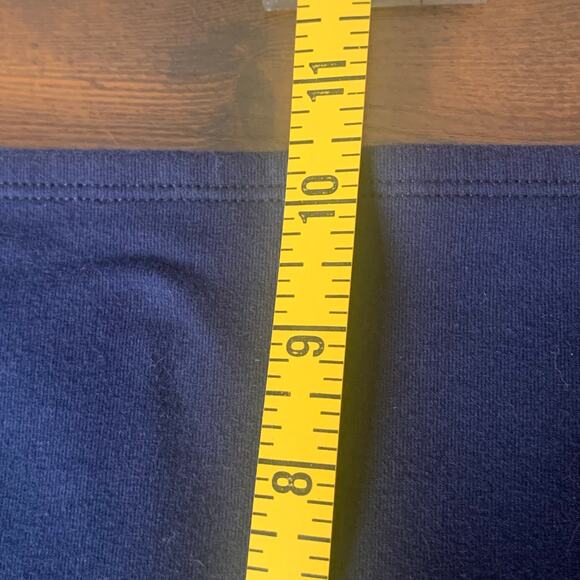 Yummie Navy Blue Cotton Stretch Yoga Pants with Wide Legs Size Medium - Picture 11 of 12